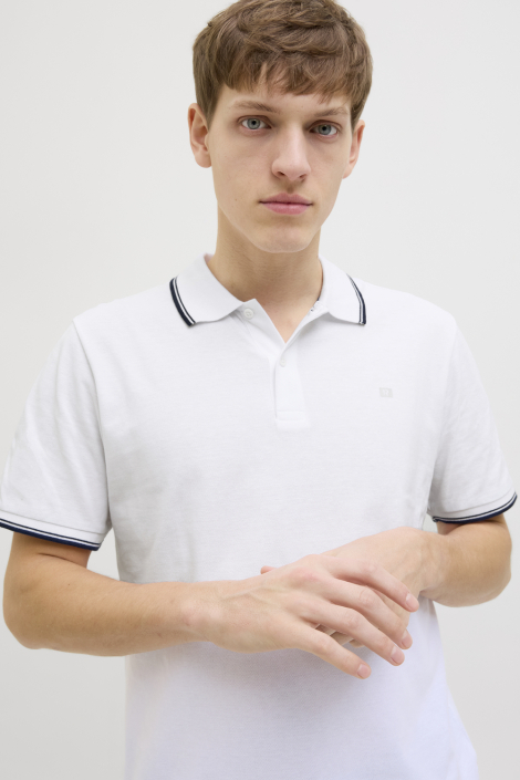 JJ Rebel witte heren polo