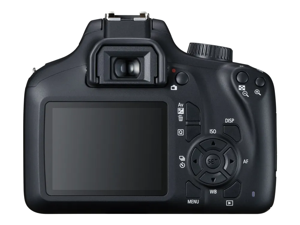 Canon EOS 4000D - Digitalkamera - SLR - 18.0 MP - APS-C - 1080p / 30 fps - 3x optisk zoom EF-S 18-55 mm DC III objektiv - Wi-Fi - sort