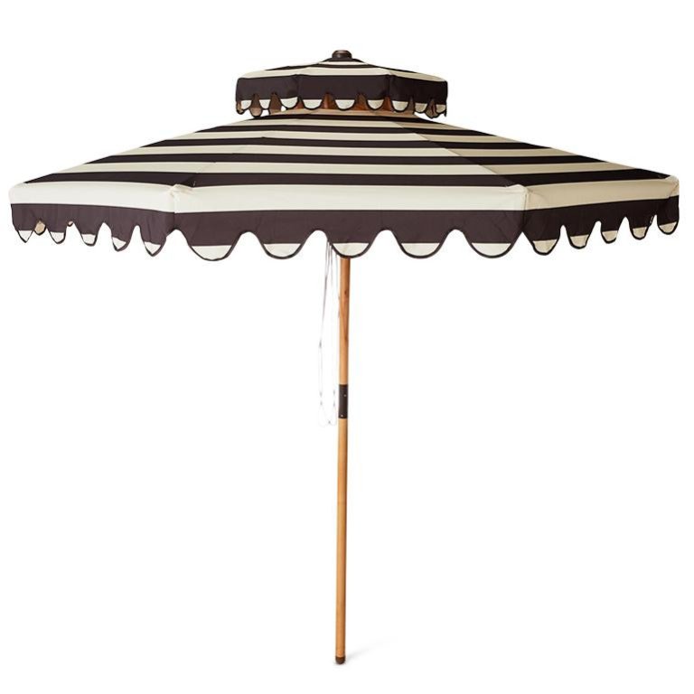 HKliving Striped parasol Ø270 stracciatella
