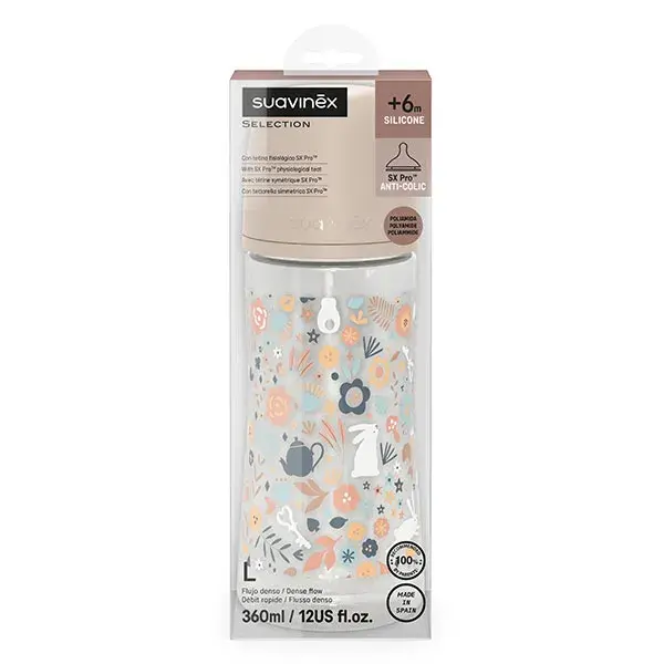 Mamadeira Suavinex Wonderland SXPro L com bico - Rosa Wonderland - 360ml