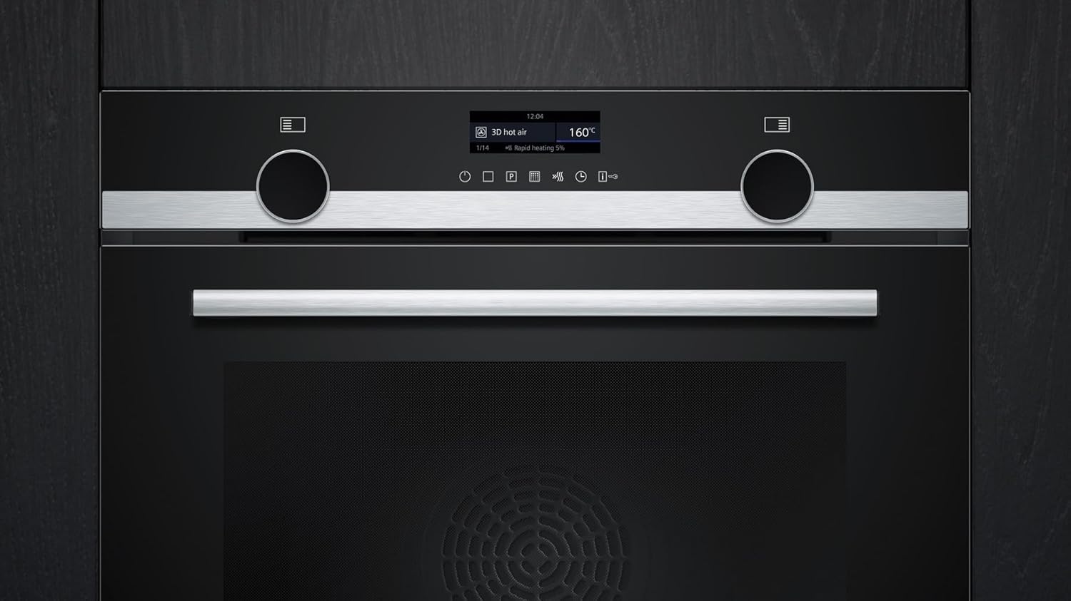 Siemens HB579GBR3, iQ500, Einbau-Backofen 60 x 60 cm, Air Fry, activeClean Pyrolyse Selbstreinigung, TFT-Display, 3D Heißluft, Schnellaufheizung, cookControl40 Automatikprogramme, softMove, Edelstahl