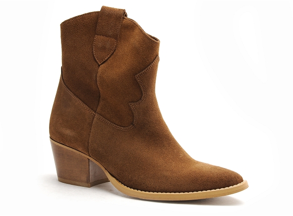 Fricote boots bottine talons femme 39642 40222 marron