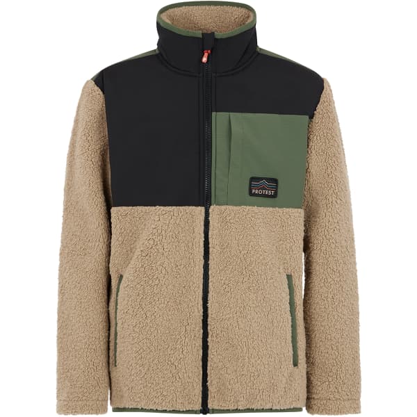 Veste polaire PROTEST PRTHERON JR FULLZIPTOP BAMBOO BEIGE
