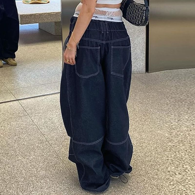 BrickBlack - Lage taille wijde baggy jeans