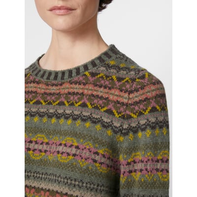 Damenpullover Lammwolle, Multicolor