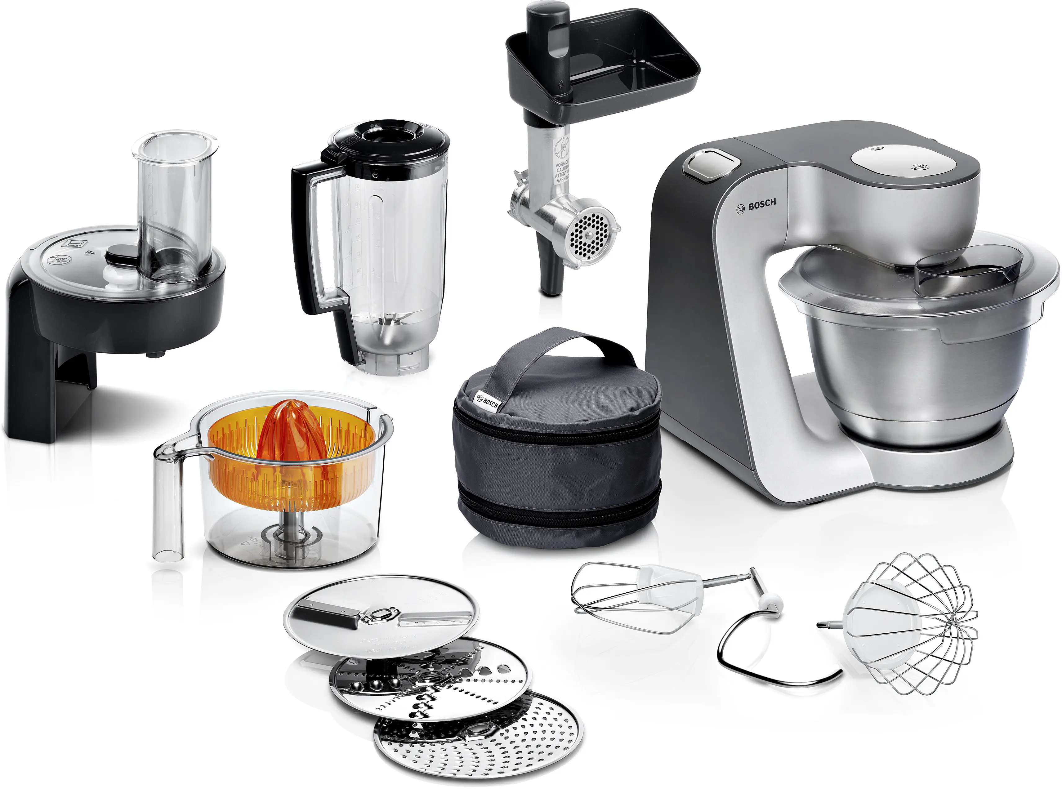 Serie 4 Keukenmachine MUM 5 900 W Zilver, Donker zilver