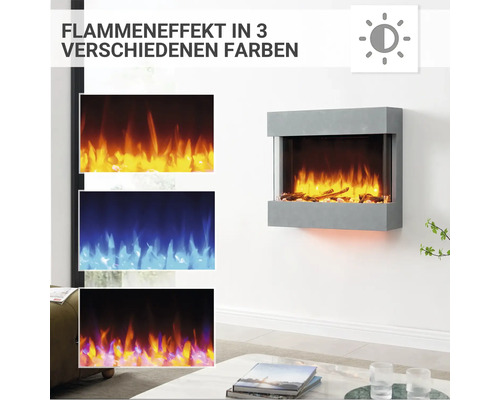 Elektrische haard Balderia Alva grijs 2000 watt