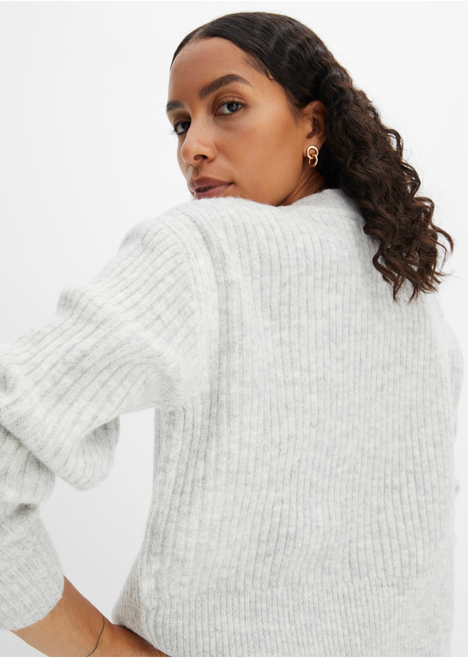 Gilet en maille poilue