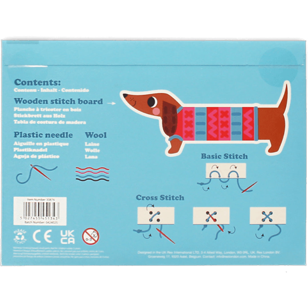 rex london rijgkaart - sausage dog