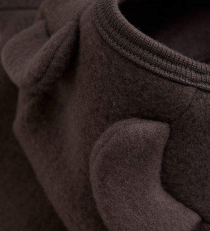 Huttelihut Cardigan - Uldfleece - Raisin m. ?rer