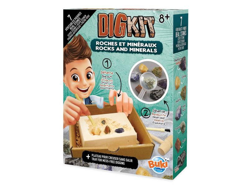 Buki Experimentierkasten DigKit Steine und Mineralien Ausgrabungs-Set