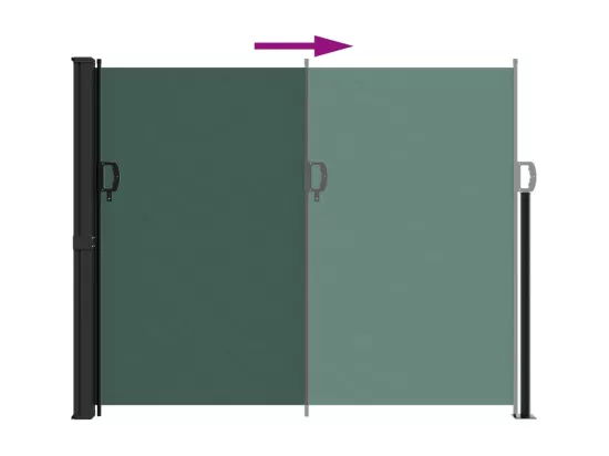 Auvent latéral rétractable vert foncé 160x300 cm