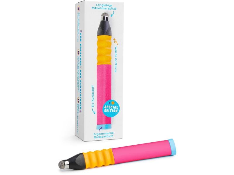 Edurino Ergonomischer Eingabestift -DE- Pink Speziell für Vorschul- und Schulkinder konzipiert