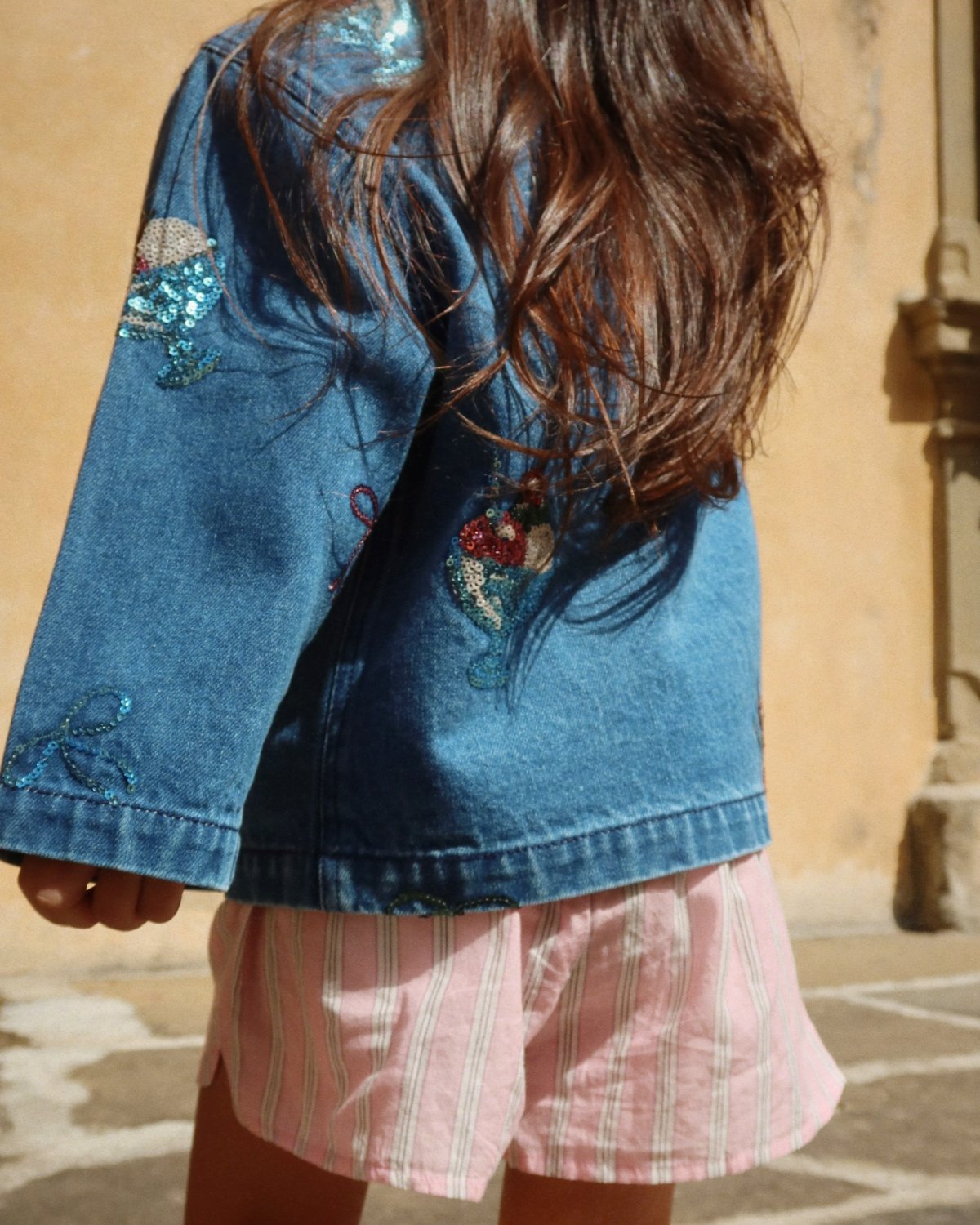 Denim Jakke M/ Glitter Paljetter – Øko Bomull | Magot Sequin Denim Jacket