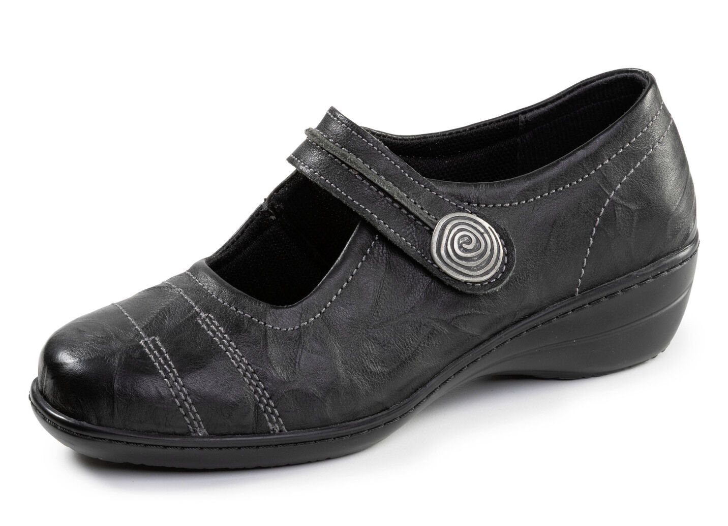 ELENA EDEN, bequeme Damen-Spangenschuhe, Weite H, mit herausnehmbarem Fussbett