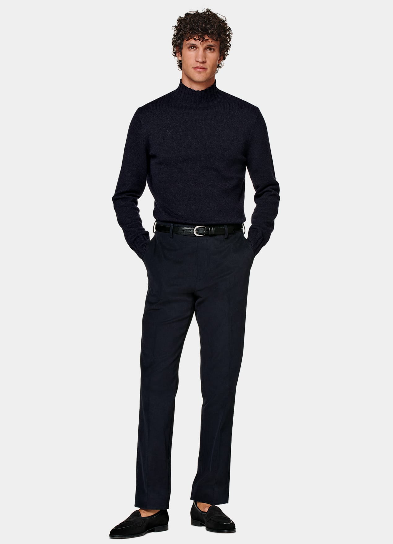 Pantalon Straight Leg bleu marine