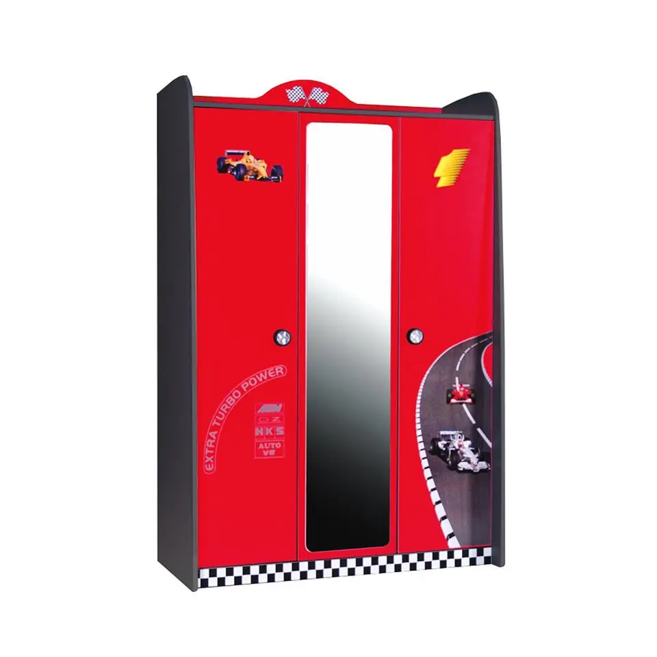 V Power kledingkast auto Rood