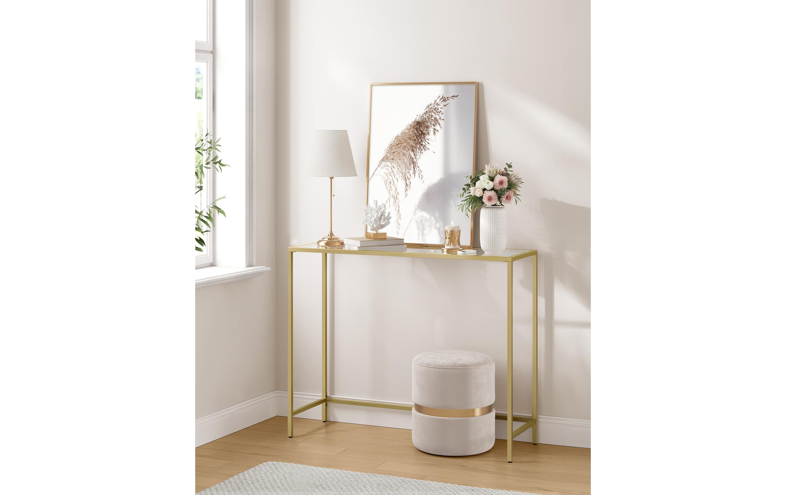 Konsolentisch 80 cm x 100 cm, GoldBeistelltisch