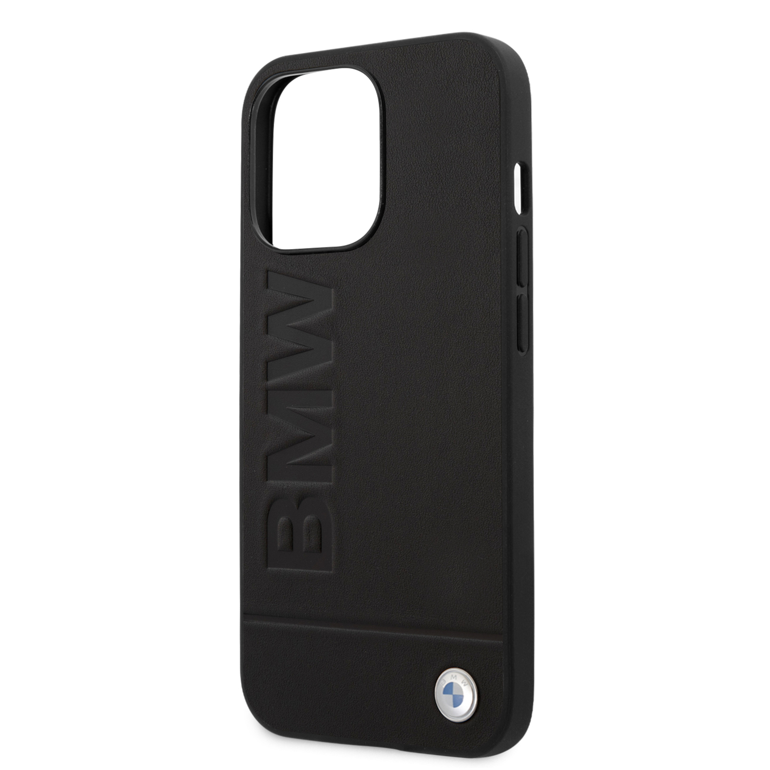 iPhone 14 Pro Max Echtleder Hülle Imprint (BMHCP14XSLLBK) - Schwarz
