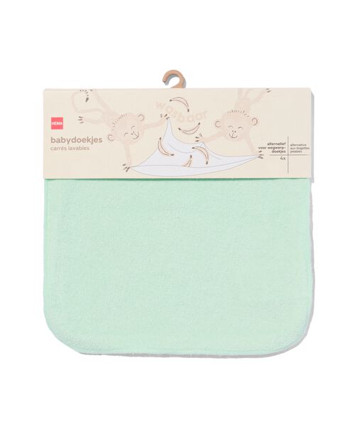 4 carrés lavables bébé 21x21