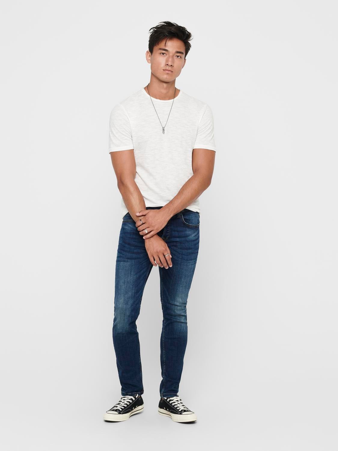 ONSWEFT Mittlere Taille Normal geschnitten Jeans Medium Blue Denim