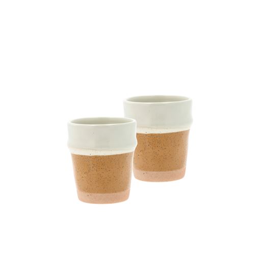 Villa Collection Evig 2-pak Espressokop, Amber/Cream, 10 cl