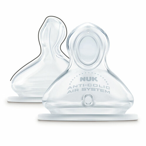 Lot de 2 tétines silicone first choice + T1 - NUK
