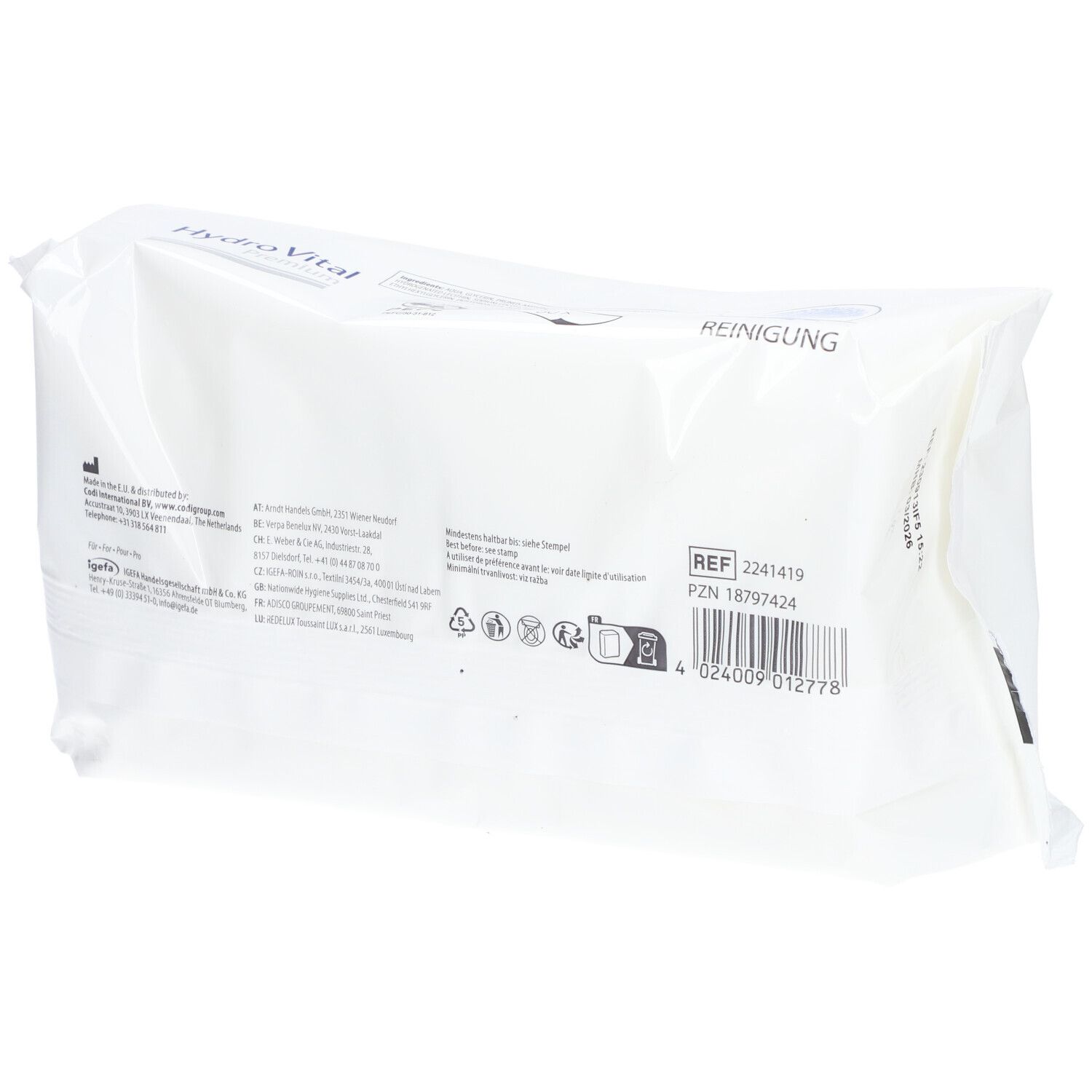 HydroVital Premium Feuchtpflegetücher