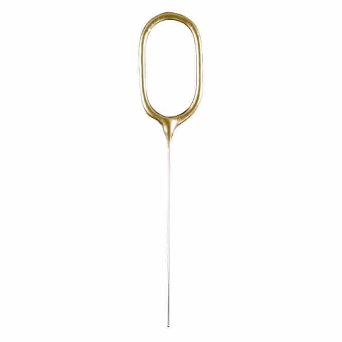 Wunderkerze Zahl - 0 - gold