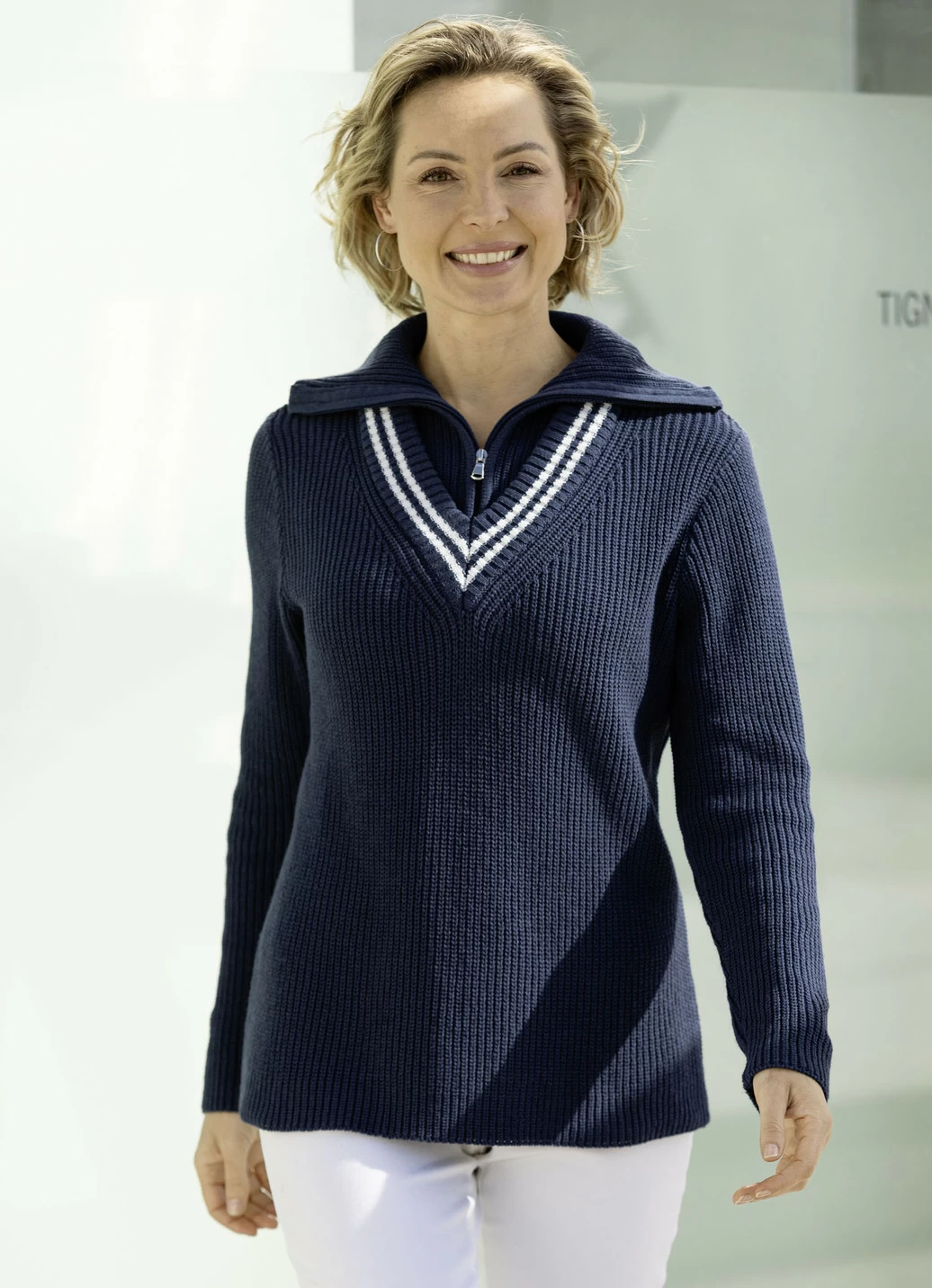 Pullover mit nachhaltig recycelter Baumwolle