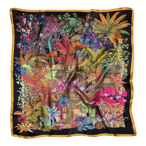 Sneaky Fox Faith Silk Tørklæde, Golden Ochre, One size