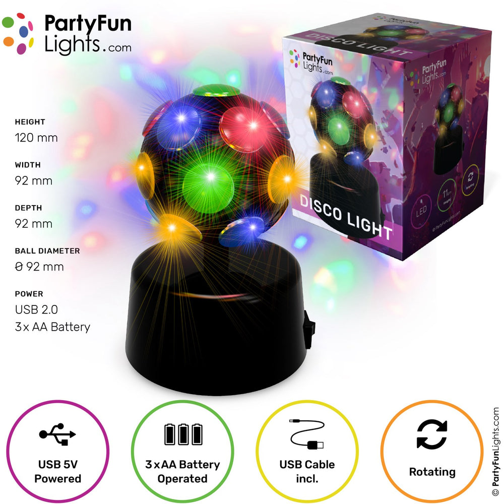Køb Party Funlight Mini Disko Lampe Ø: 9,2cm