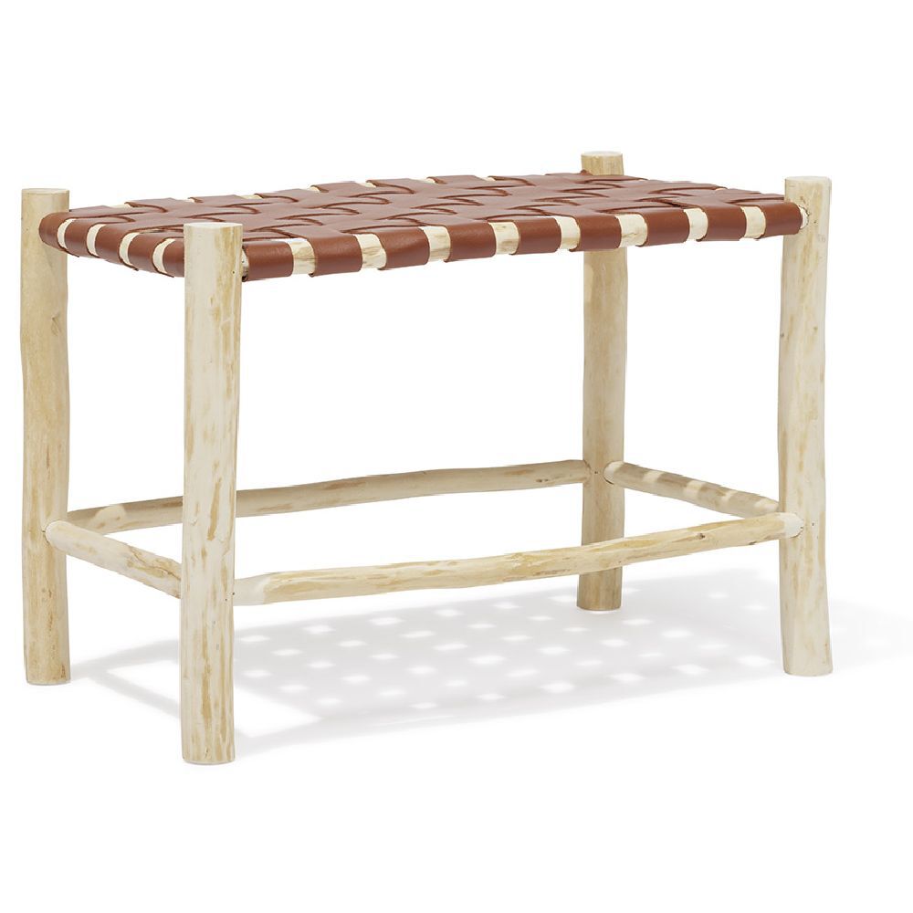 Banc bout de lit Terra bois marron - L60xP34xH43 cm