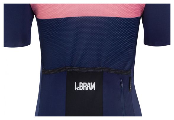 Maillot Manches Courtes Femme LeBram Eze Marine Rose Coupe Ajustée