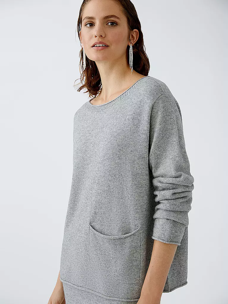 OUÍ Pullover Oversized Fit grau