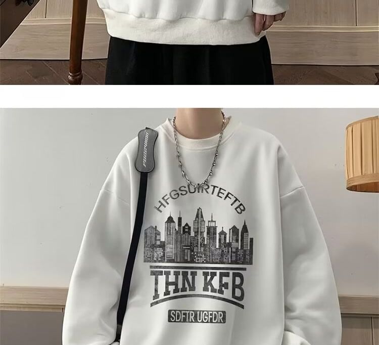Bay Go Mall - Sweatshirt met ronde hals en grafische print