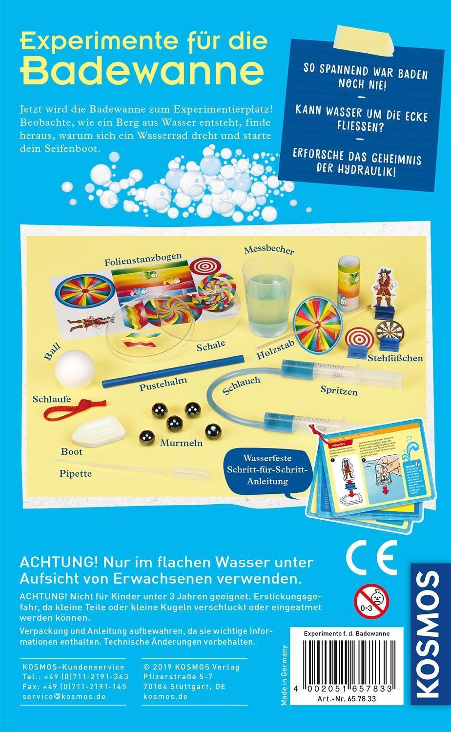 Erste Experimente – Experimente für die Badewanne in bunt