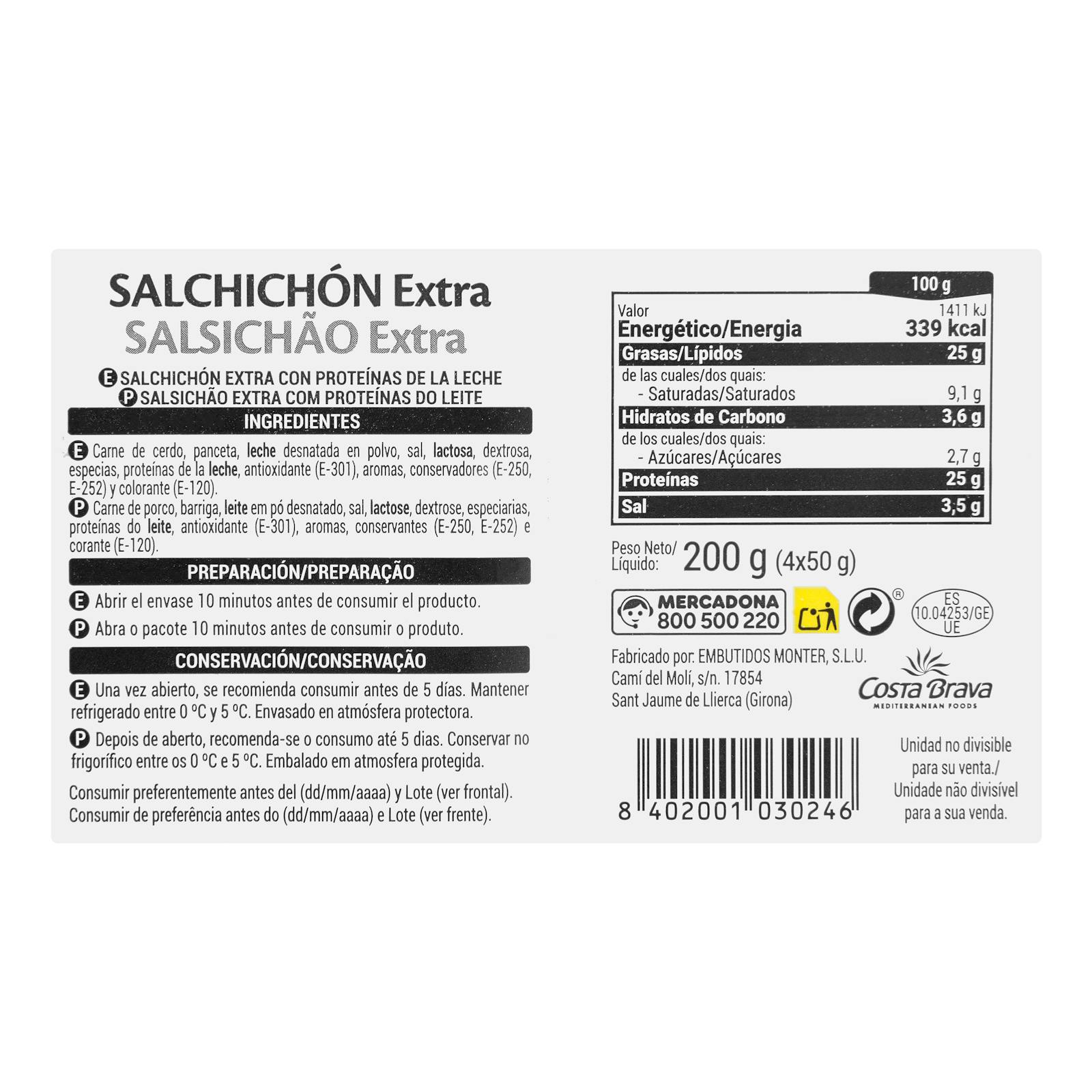 Tranches de saucisses extra Hacendado