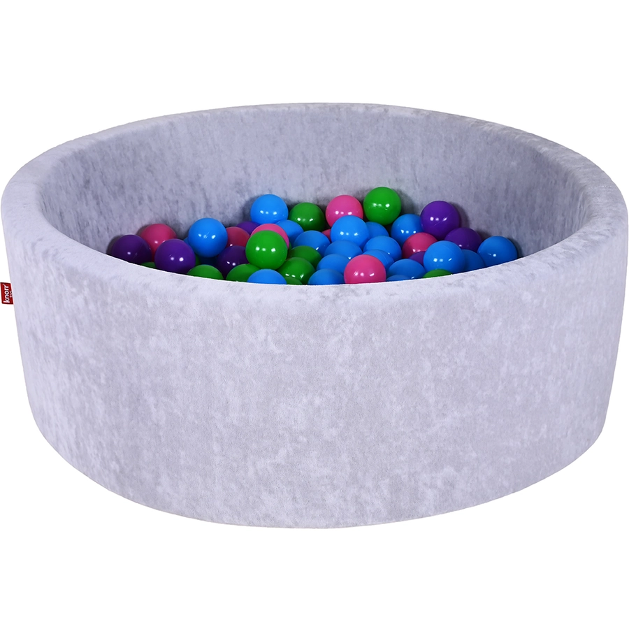 knorr toys® Bällebad soft - Grey 300 balls softcolor