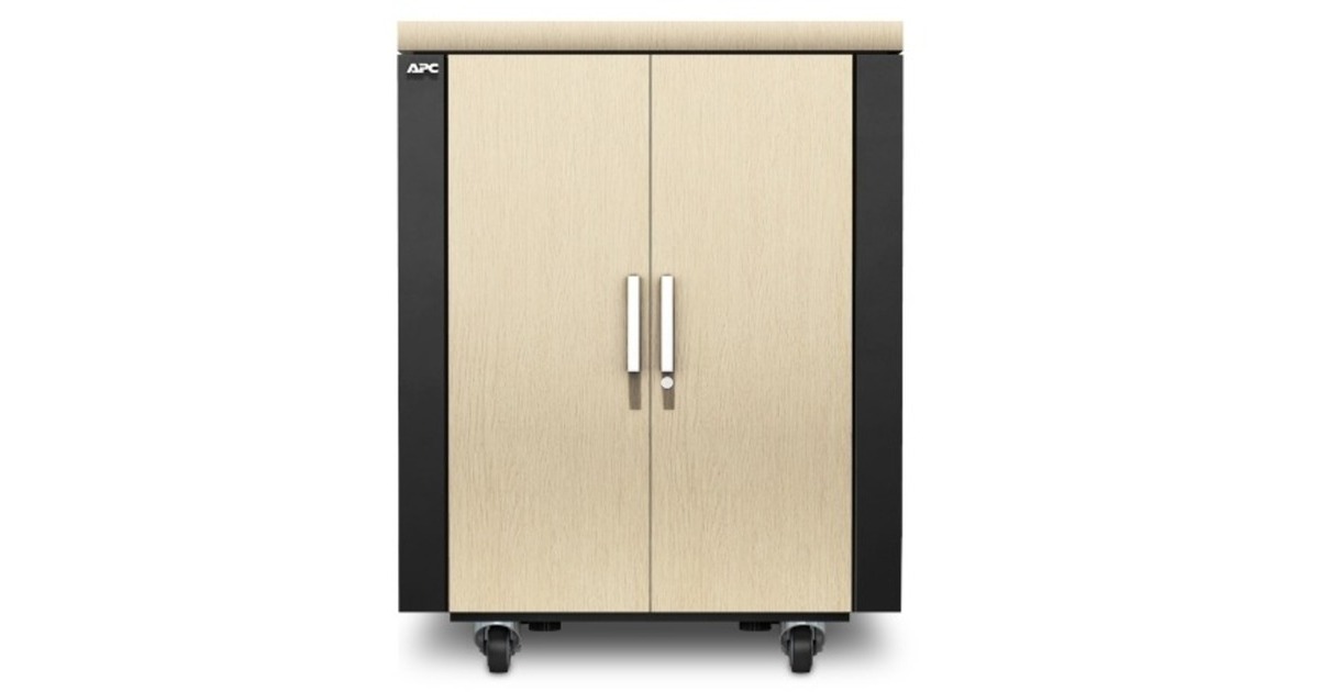 APCNetShelter CX 18U Geluiddempende 'Server Room in a Box' server rack  (Grijs/eiken, 750 x 1015 x 1130mm)