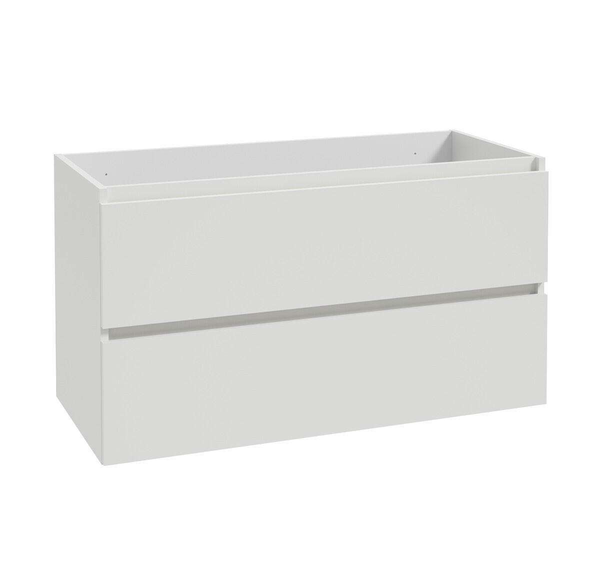 Fontana Terrazzo badmeubel 100cm mat wit met rechthoekige waskom en toppaneel