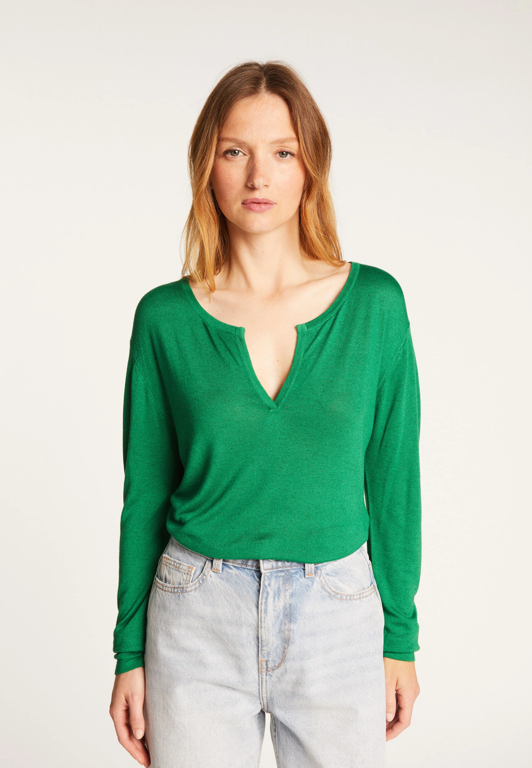 AESHAAH24 - T-shirt en fibre de bambou cachemire | Vert