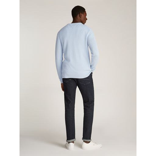 Tommy Hilfiger Herringbone Structure Pullover, Breezy Blue, XXL