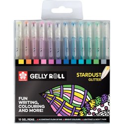 Stylo roller encre gel Gelly Roll Stardust étui de 12