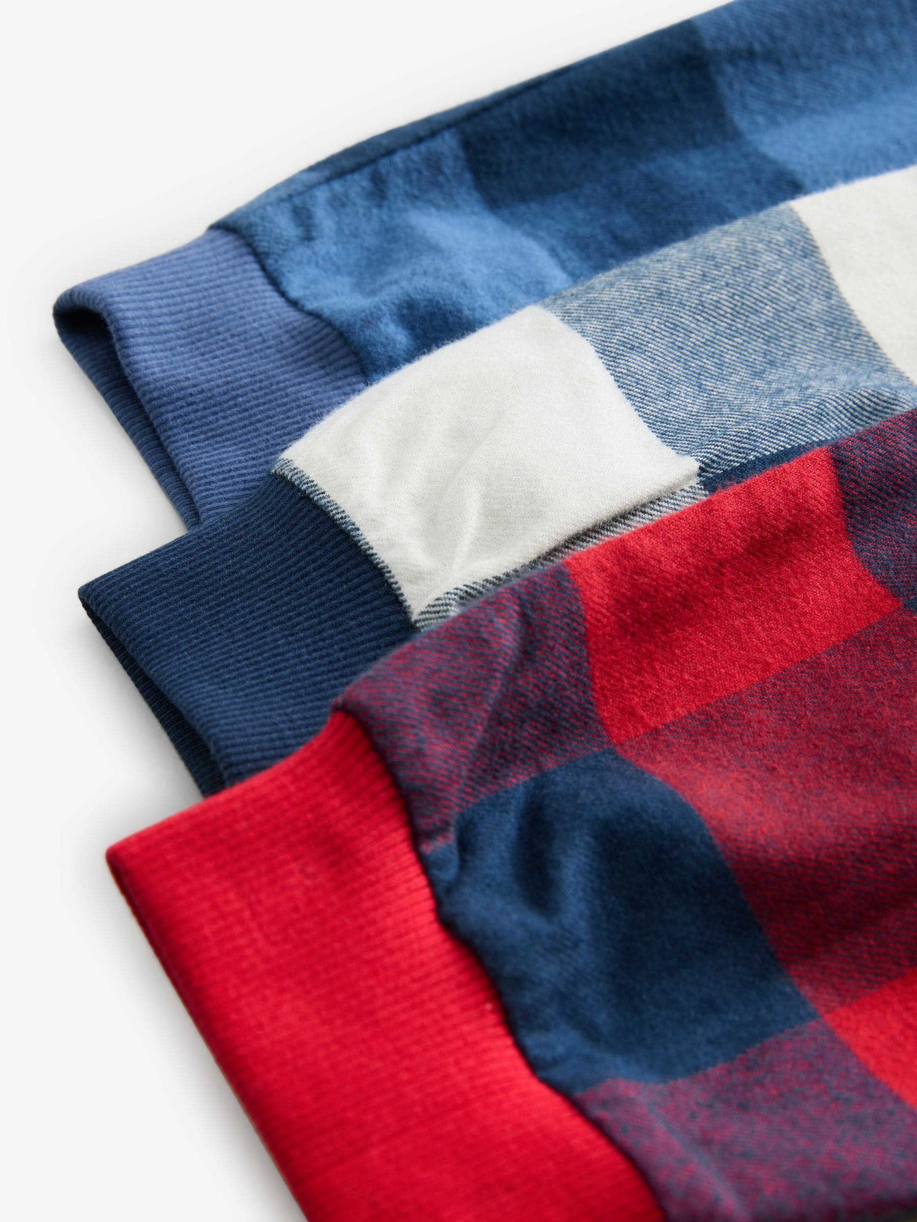 Rood/marineblauw/blauw voertuig - Pyjama met geweven onderkant 3 Pack (9mths-12yrs)