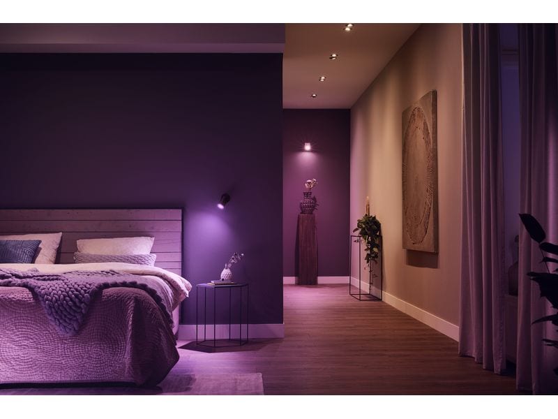 Philips Hue White & Color Ambiance Fugato 1er-Spot Schwarz Spot mit Weisstönen und mehr als 16 Millionen Farben