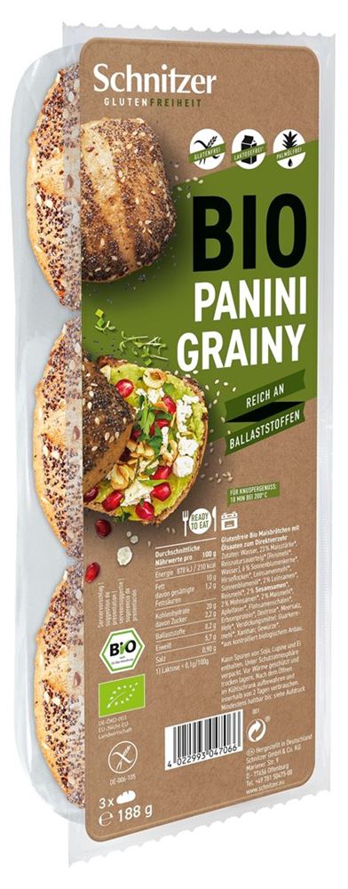 Schnitzer Bio Panini Grainy Btl 188 g