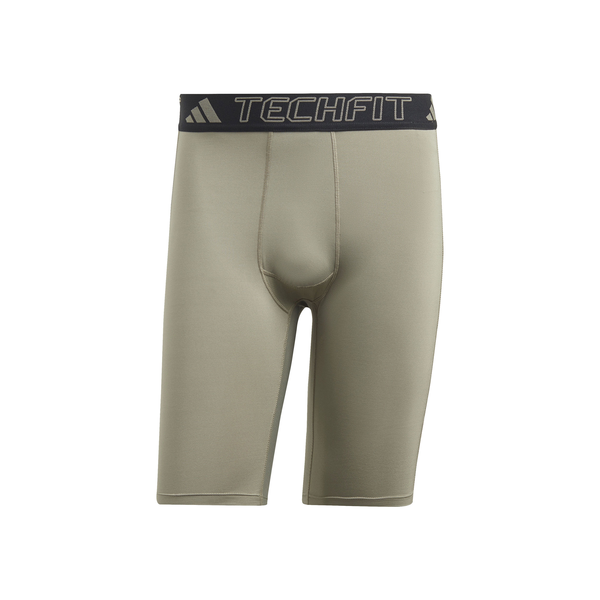 adidas Techfit Training Short Collant Tight Hommes - Vert Olive , Noir