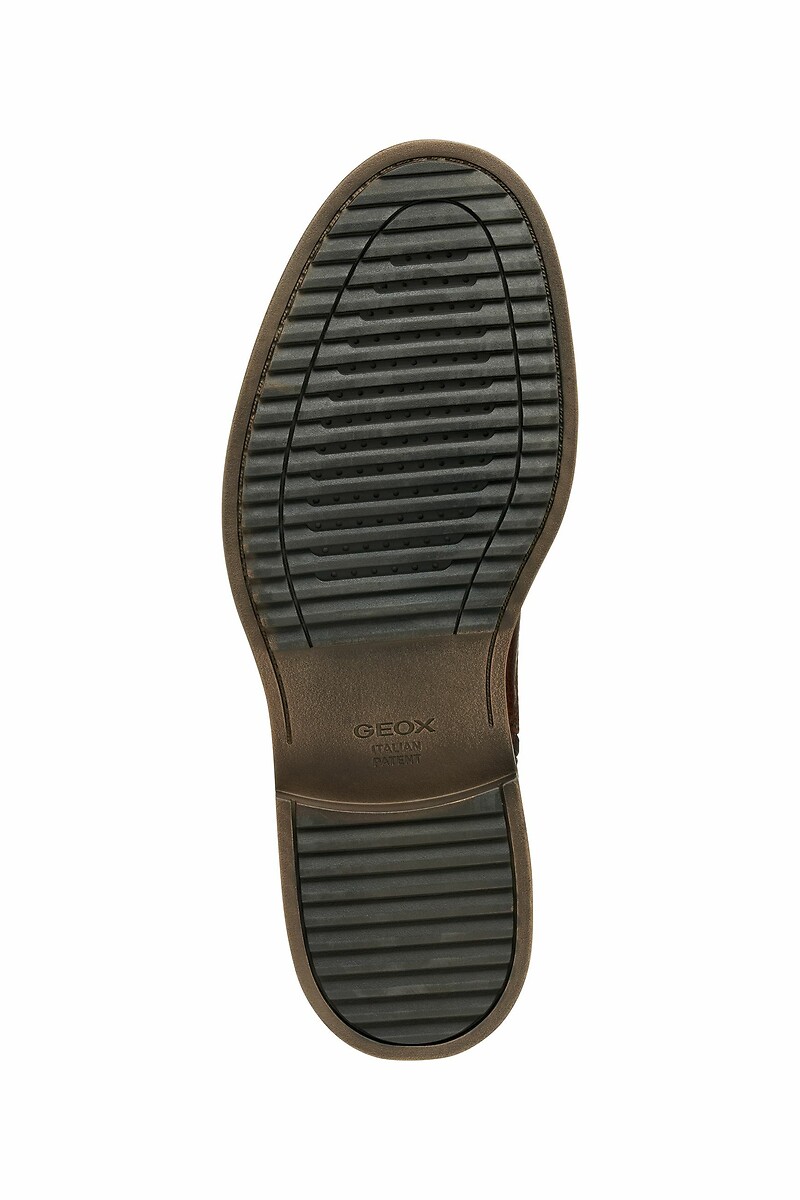 GEOX<br>Botas de tornozelo em couro respirável com cadarços Henreys