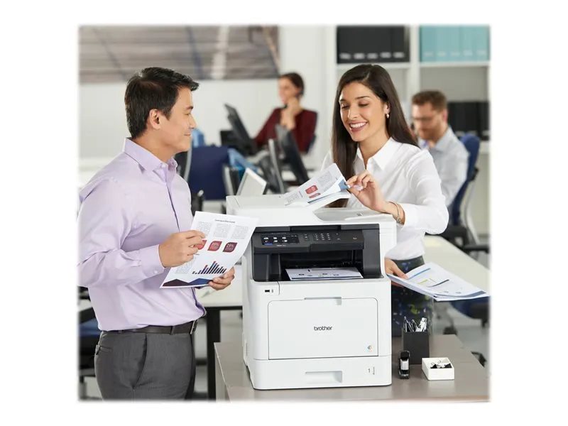 Brother MFC-L8900CDW - Multifunktionsprinter - farve - laser - 215.9 x 355.6 mm (original) - A4/Legal (medie) - op til 31 spm (kopiering) - op til 31 spm (udskriver) - 300 ark - 33.6 Kbps - USB 2.0, Gigabit LAN, Wi-Fi(n), USB vært, NFC - med 3 års On